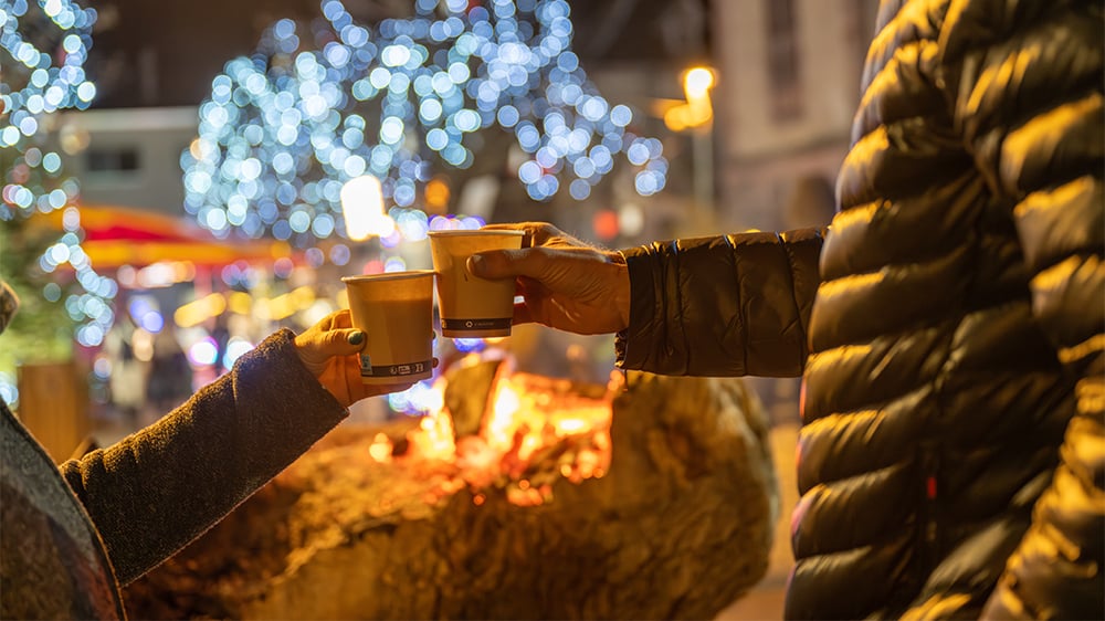 Le marché de Noël à Munster, Alsace.