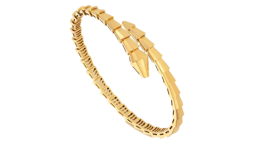 BVlgari - Bracelet un tour Serpenti Viper en or jaune 18 carats.