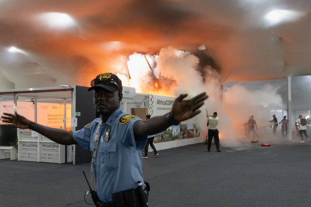 L’incendie, sans conséquence humaine, dont a été victime la zone d’exposition de la COP30.