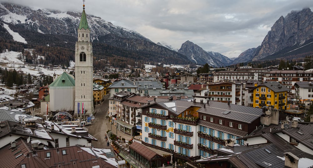L’hôtel Ancora, refait à neuf, dans le centre de Cortina.