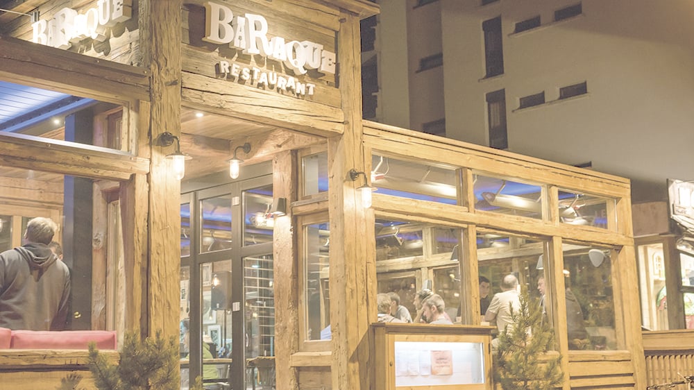 La Baraque, lieu symbolique de la restauration festive à Val-d'Isère.