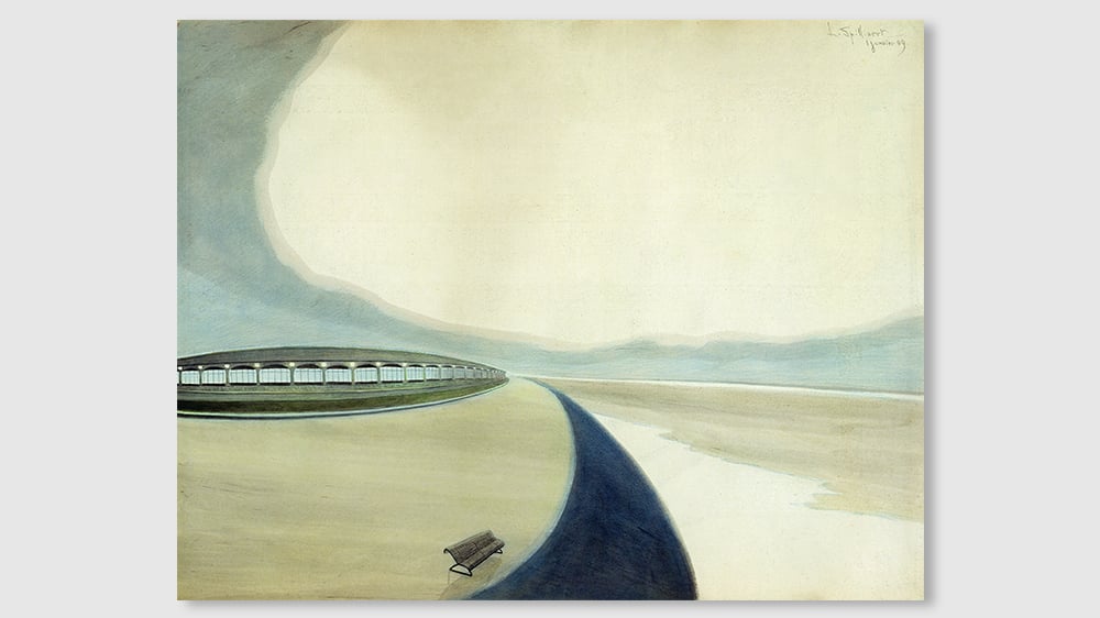 "Digue et Kursaal d'Ostende, 1 janvier", de Léon Spilliaert, 1909.