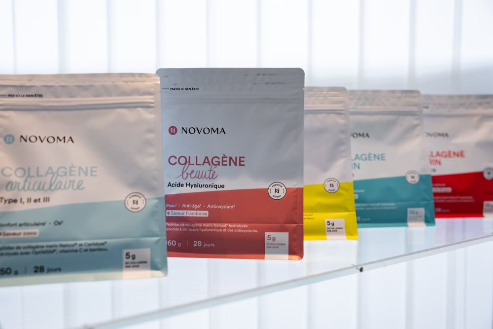 Le collagène marin de Novoma est notamment distribué sur Amazon.