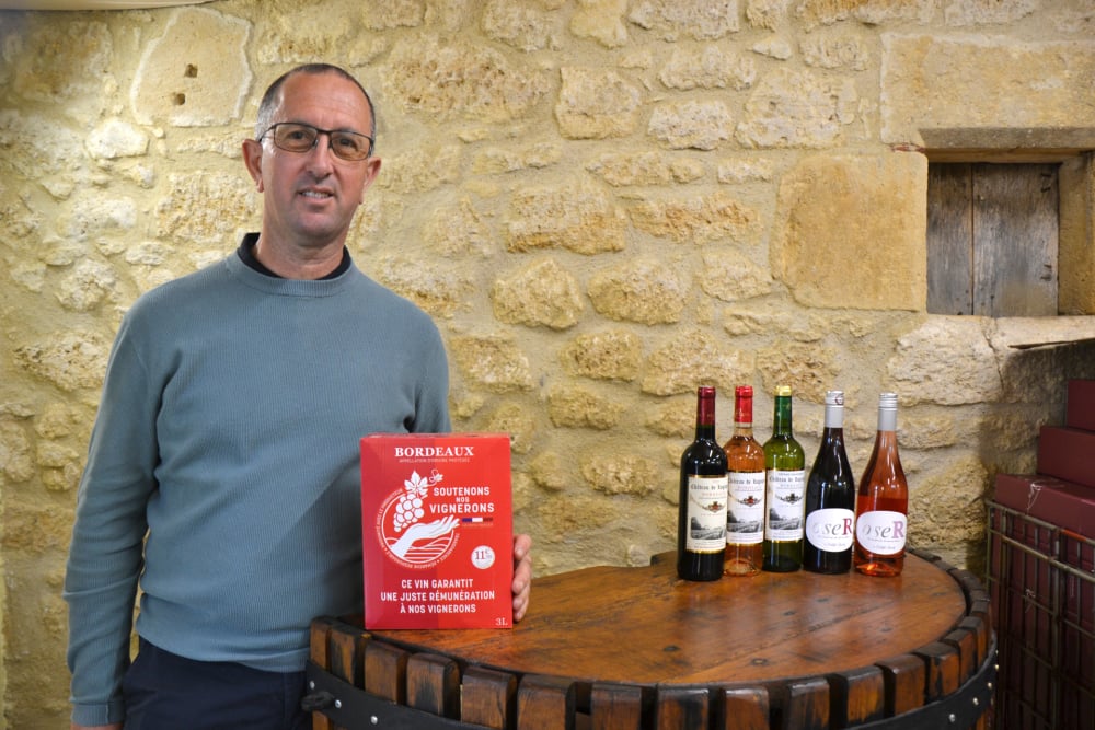 Christophe Sabourdy est à la tête Domaine Sabourdy, dans l’Entre-Deux-Mers.
