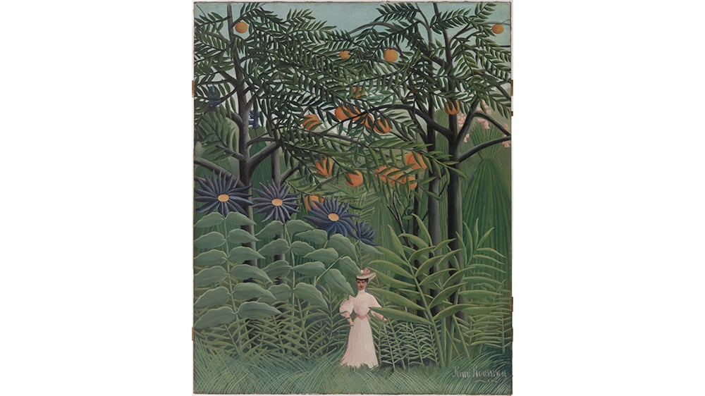« Femme se promenant dans une forêt exotique », Henri Rousseau, vers 1910. Huile sur toile.