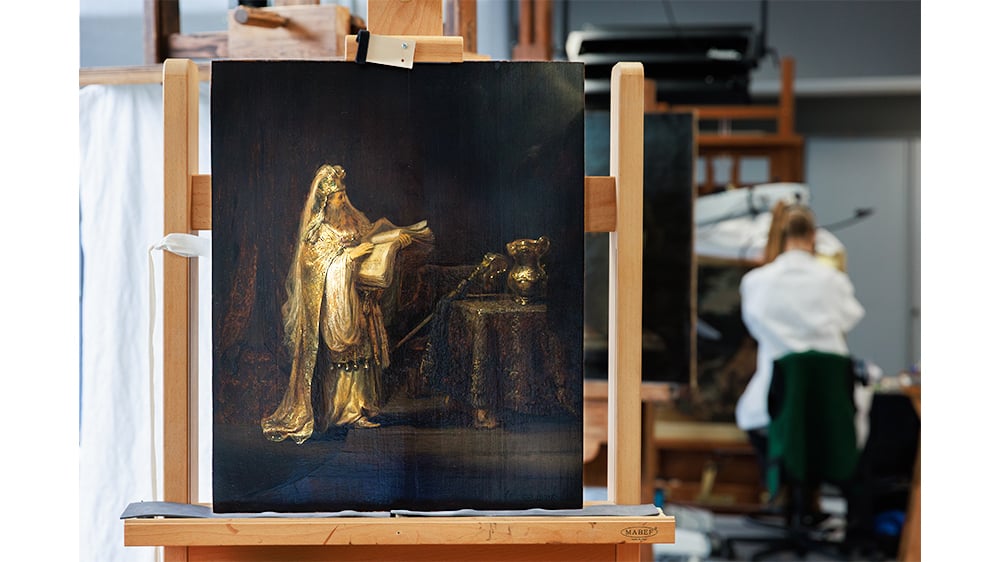 « La vision de Zacharie dans le Temple » (1633), de Rembrandt.