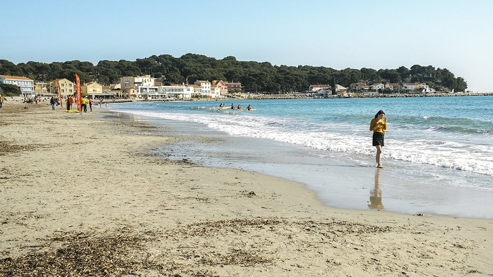 La plage des Sablettes.