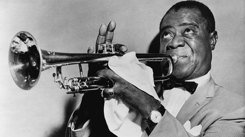 Le musicien Louis Armstrong.