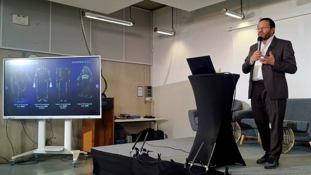Laurent Duthoit, directeur de l’innovation du Groupe Renault lors de la 6e édition de Full Robotics à La Roche-sur-Yon, le 11 juin 2026.
