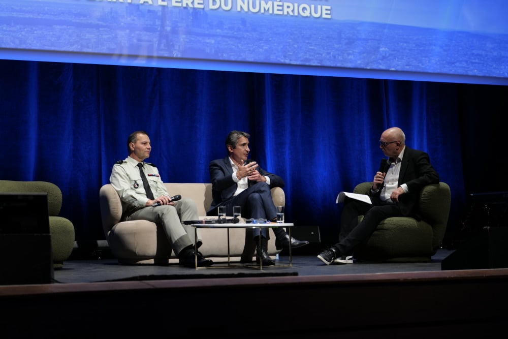 Bruno Baratz, commandant du combat futur et Patrice Caine, PDG de Thales.
