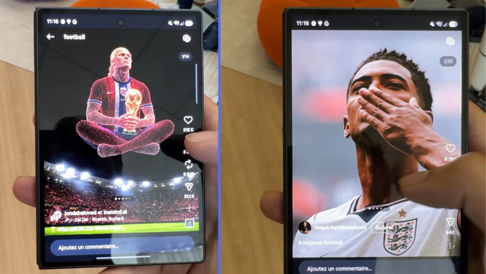 Les images sur Instagram s'intègrent parfaitement dans l'écran.