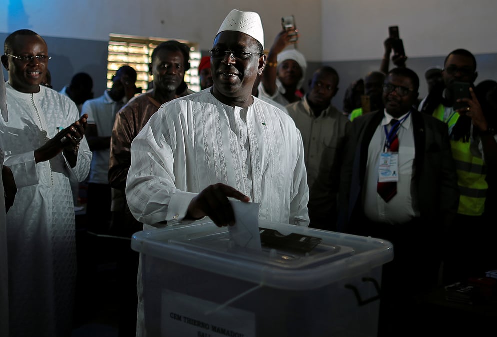 Senegal: le president macky sall compte remporter un second mandat