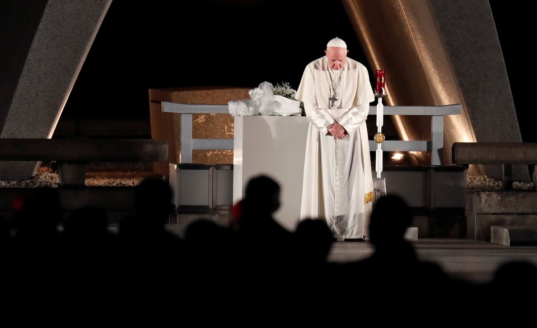 La possession d'armes nucleaires est indefendable, denonce le pape francois