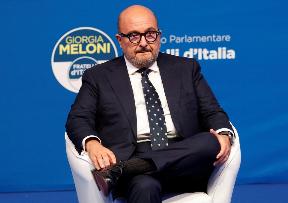 Le ministre italien de la culture gennaro sangiuliano