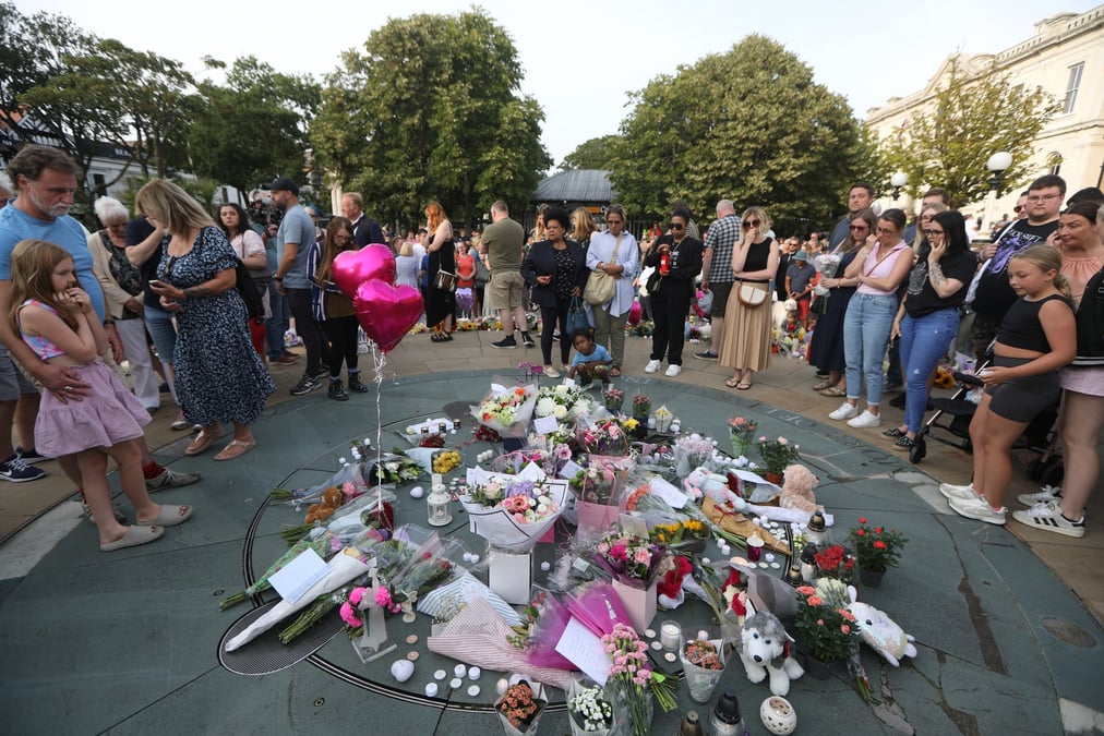 Veillee pour les victimes de l'attaque au couteau a southport