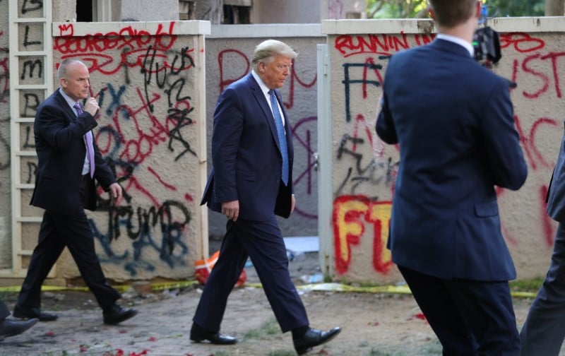 Une majorite d'americains desapprouvent la reponse de trump aux troubles