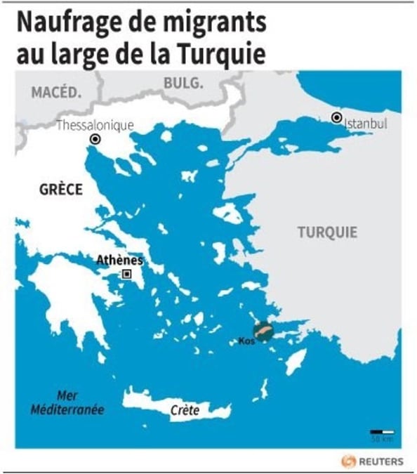 Naufrage de migrants au large de la turquie