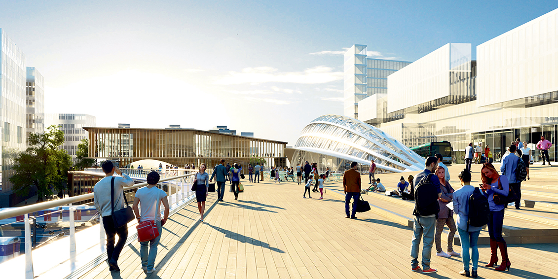 Saint-Denis, pont, Grand Paris Express, gare RER D,