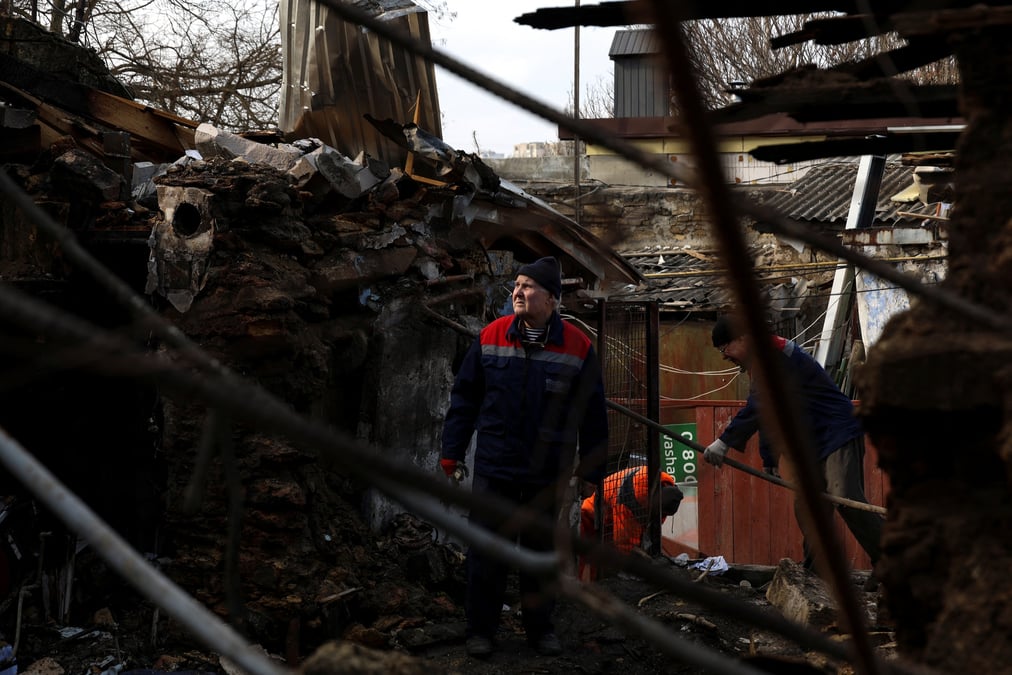 Les degats causes par l'attaque de drones russes a odessa, en ukraine