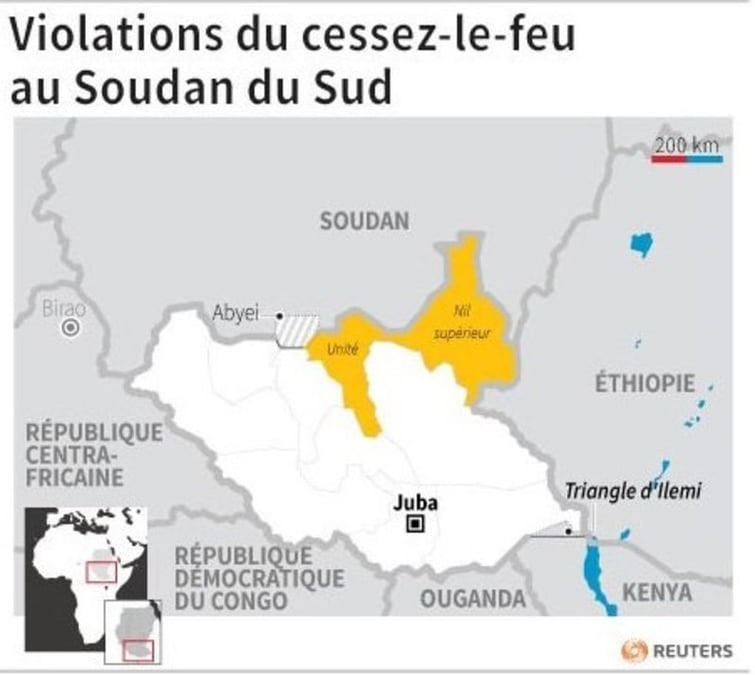 Violations du cessez-le-feu au soudan du sud