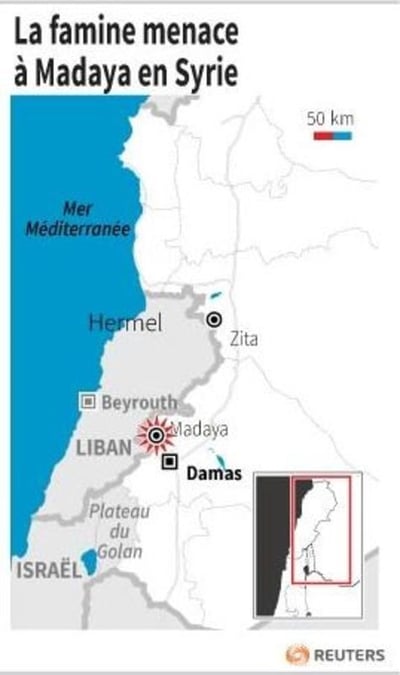 La famine menace a madaya en syrie