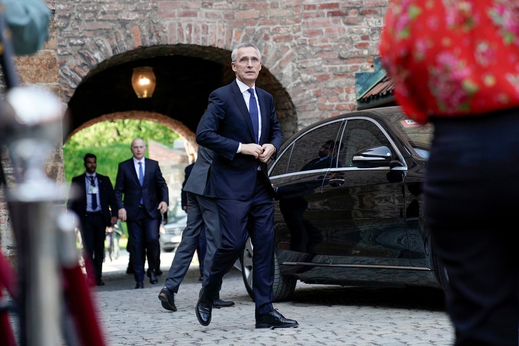 Photo du secretaire general de l'otan, jens stoltenberg, prise a oslo