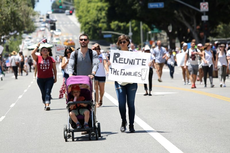 Etats-units: manifestations contre la politique d'immigration de trump