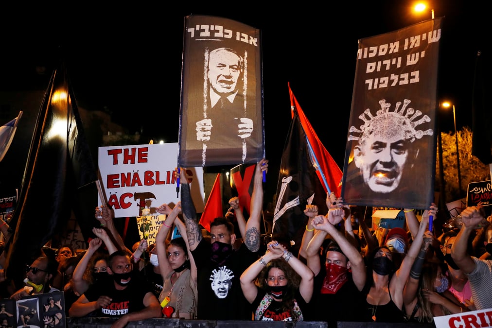 Israel: des manifestants appellent netanyahu a demissionner