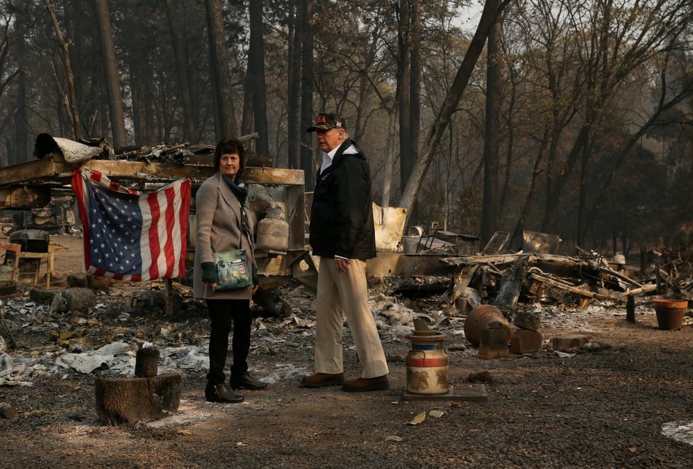 Le bilan de l'incendie "camp fire" revu a la baisse