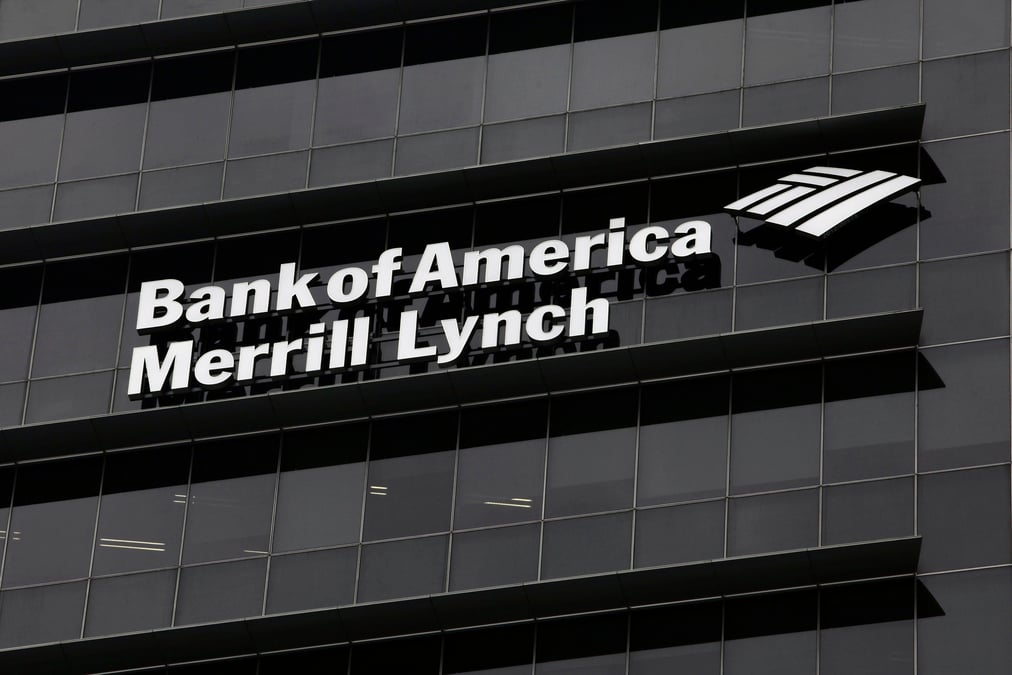 Une enseigne de la bank of america merrill lynch a singapour