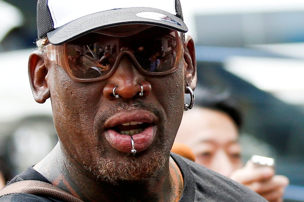 L'ex-basketteur dennis rodman a singapour pour le sommet trump-kim