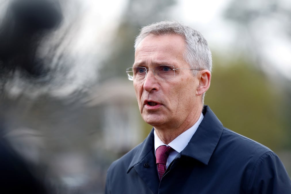 Photo du secretaire general de l'alliance atlantique, jens stoltenberg