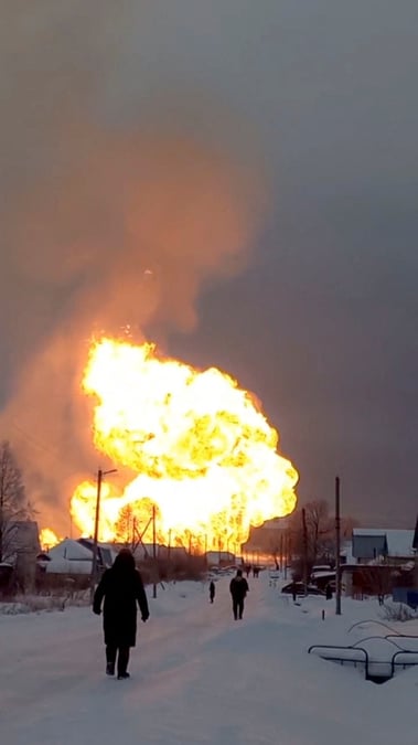 Une explosion du gazodouc ourengoi-poramy-oujgorod dans la republique russe de tchouvachie
