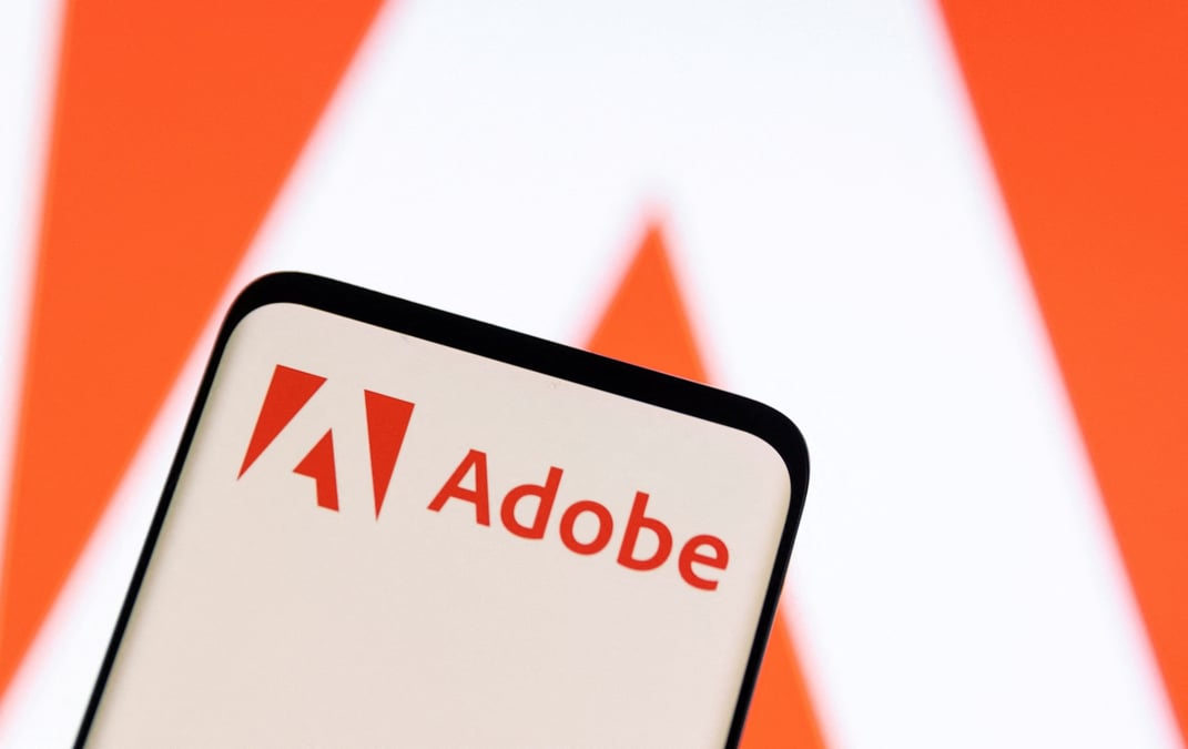 Logo d'adobe sur un smartphone