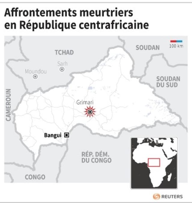 Combats dans une ville au nord de Bangui, 22 morts