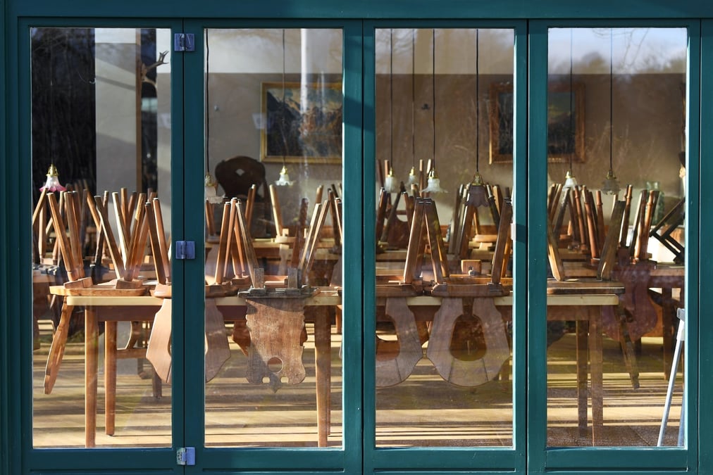 Photo d'archives d'un restaurant ferme a munich, en allemagne