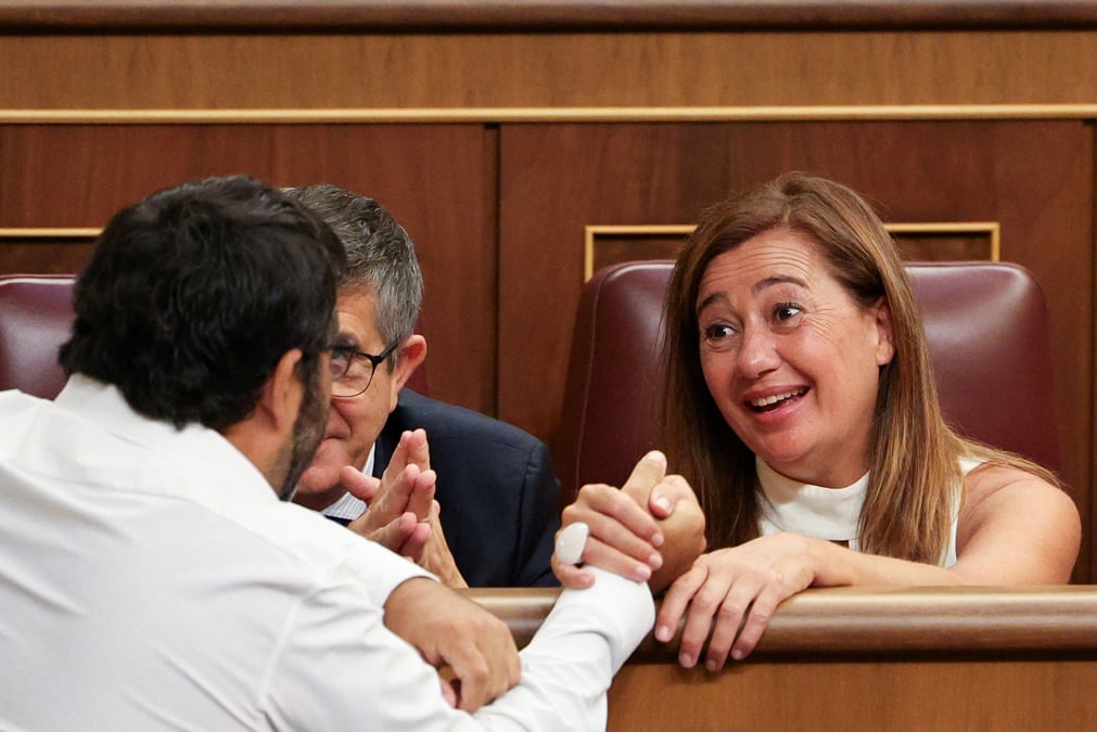 Francina armengol, du parti socialiste ouvrier espagnol (psoe), a madrid, en espagne