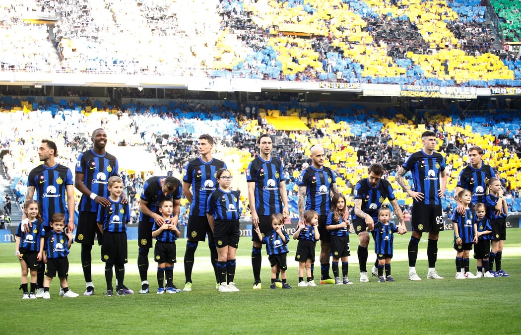 L'inter milan en ligne avant un match