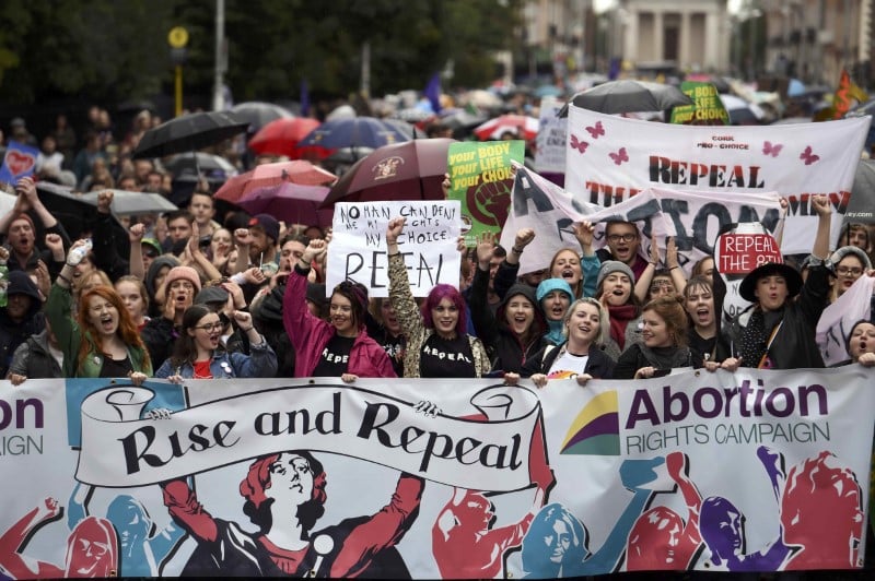 Manifestations des irlandais pour une liberalisation de l'avortement