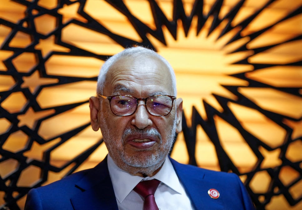 Rached ghannouchi, chef du parti islamiste ennahda et ancien president du parlement