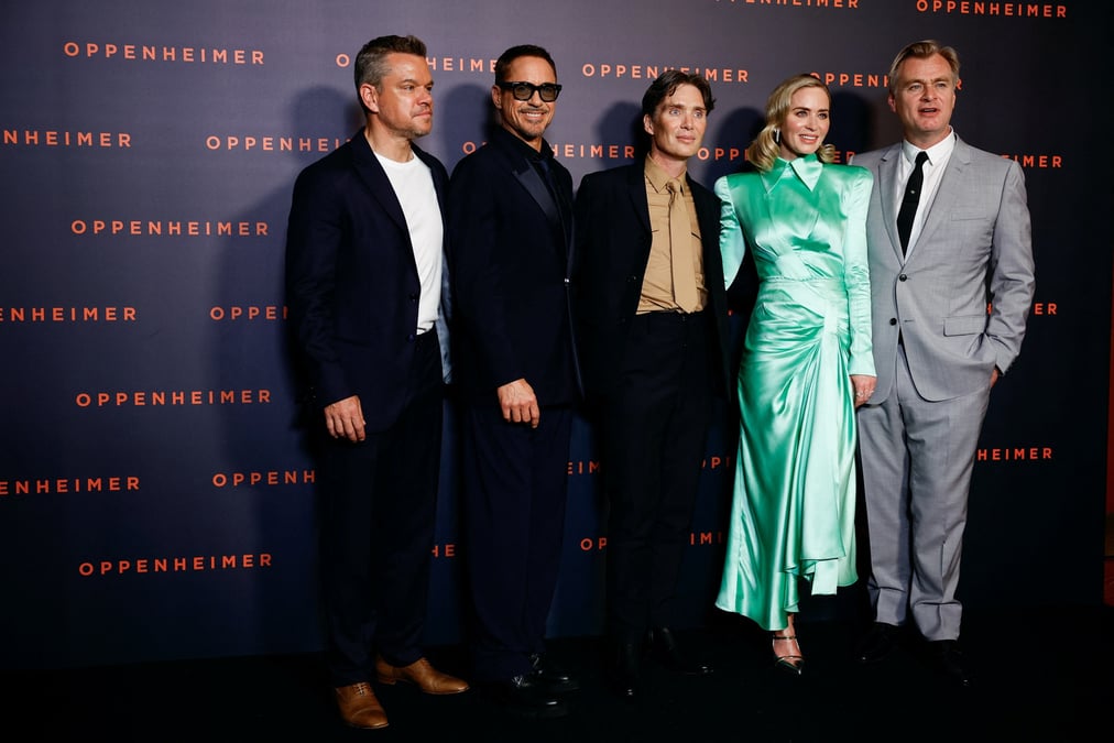 Le photocall avant la premiere du film "oppenheimer" au grand rex a paris