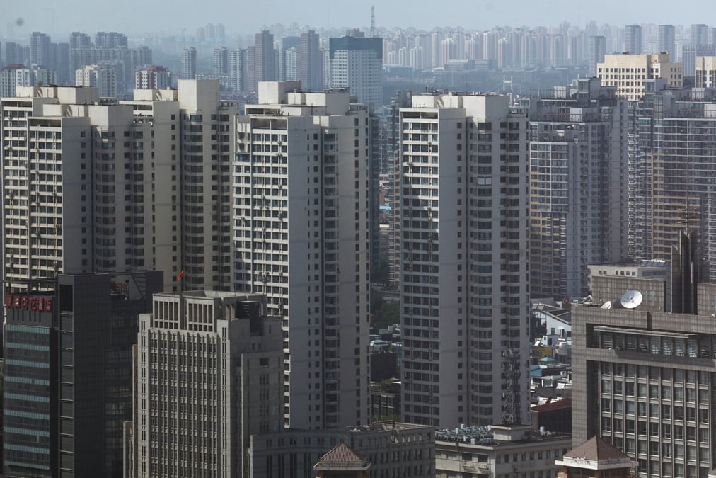 Une vue generale des batiments a tianjin, en chine