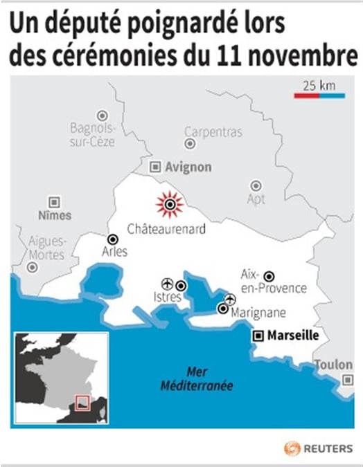 Un député UMP poignardé lors des cérémonies du 11 novembre
