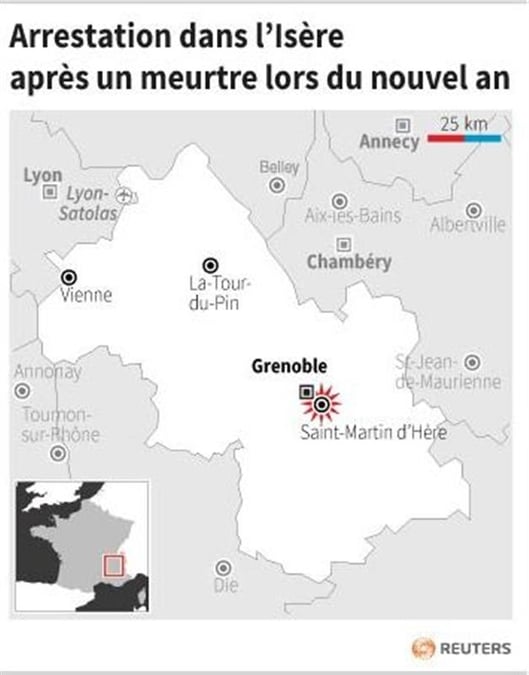 Un meurtrier présumé de la Saint-Sylvestre arrêté dans l'Isère
