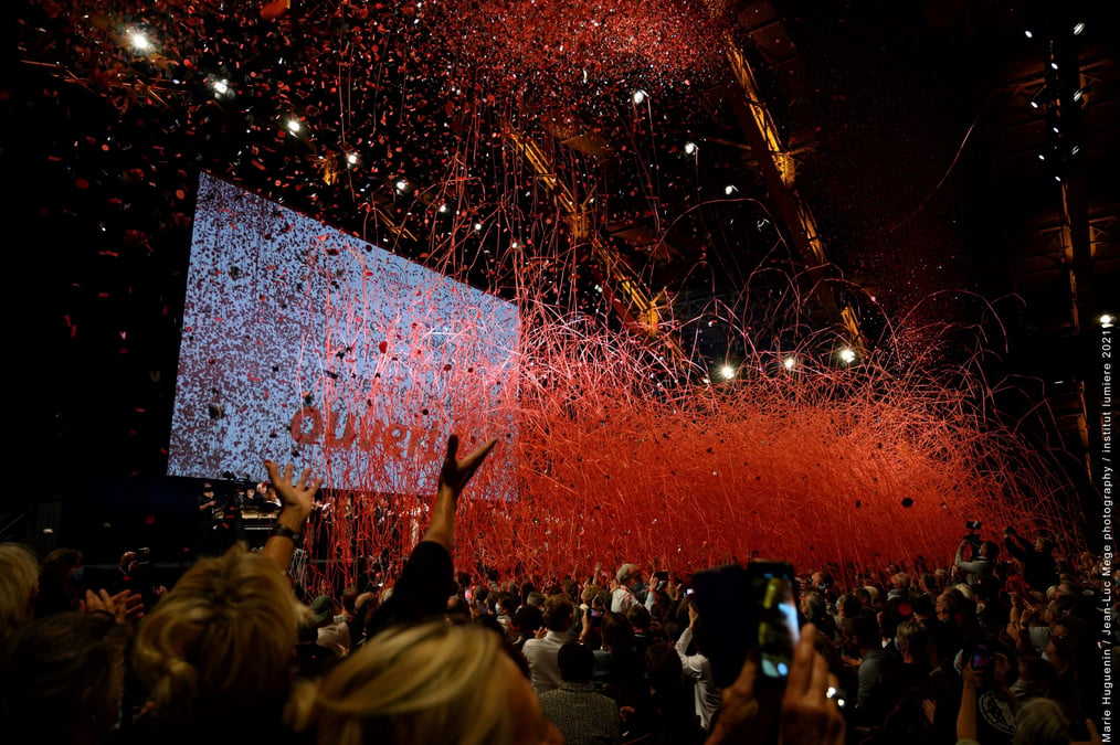 Cérémonie d’ouverture du Festival Lumière, en 2021.