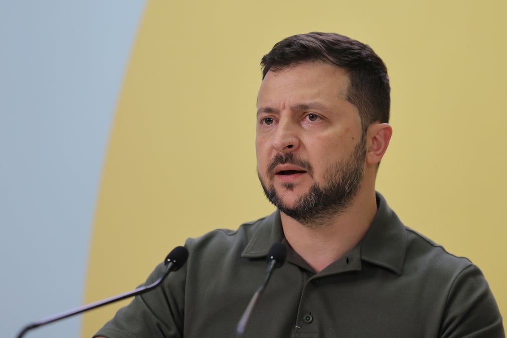 Photo d'archives du president ukrainien volodimir zelensky