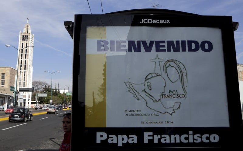 Visite du pape a morelia, capitale de l'etat de michoacan