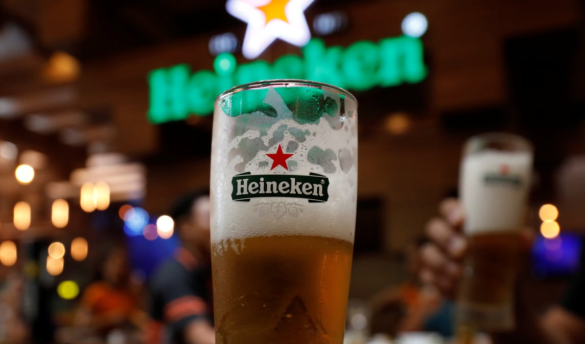 Chute de 14% des ventes de bieres d'heineken en mars