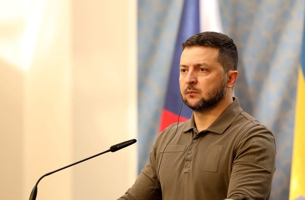 Le president ukrainien zelensky en visite en republique tcheque