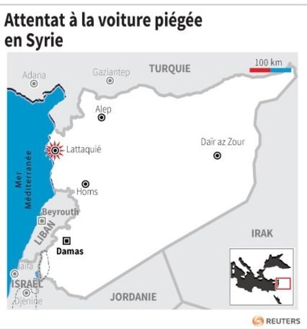 Attentat a la voiture piegee en syrie